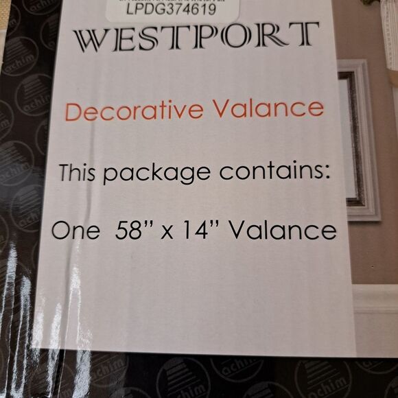 The Westport Decorative Valance Contains One Valance 58" X 14" New in Package - Picture 10 of 11